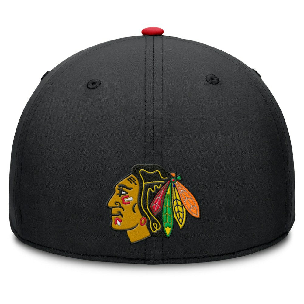 Chicago Blackhawks Fanatics Authentic Pro Rink Team Code Flex Hat - Black/Red | US 202498991