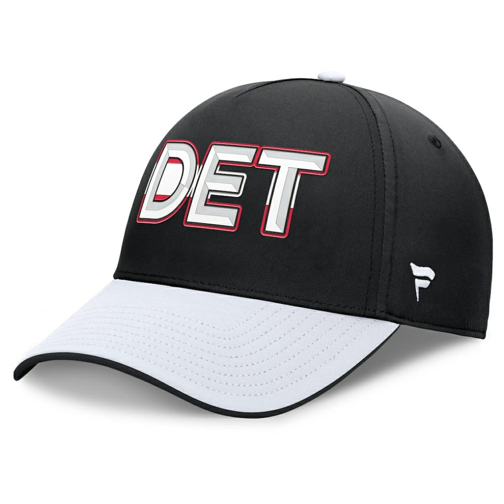 Detroit Red Wings Fanatics Authentic Pro Rink Team Code Flex Hat - Black/White | US 202498995