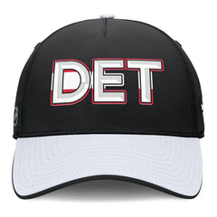 Detroit Red Wings Fanatics Authentic Pro Rink Team Code Flex Hat - Black/White | US 202498995