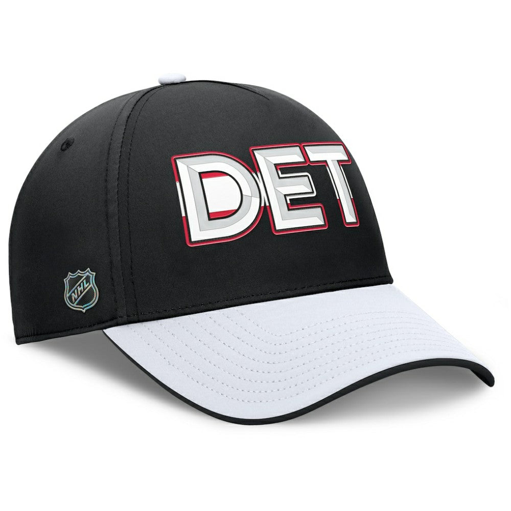 Detroit Red Wings Fanatics Authentic Pro Rink Team Code Flex Hat - Black/White | US 202498995