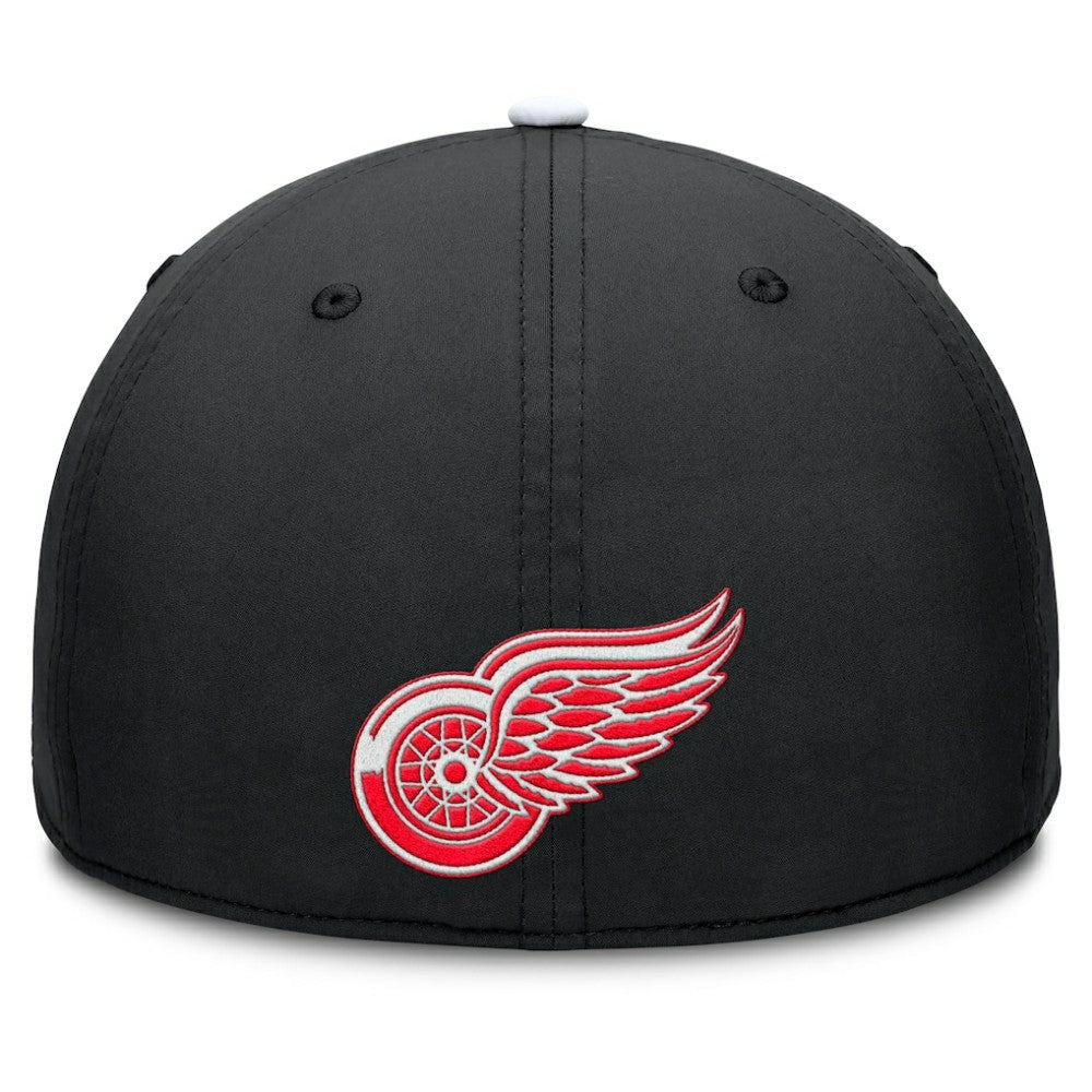 Detroit Red Wings Fanatics Authentic Pro Rink Team Code Flex Hat - Black/White | US 202498995