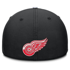 Detroit Red Wings Fanatics Authentic Pro Rink Team Code Flex Hat - Black/White | US 202498995