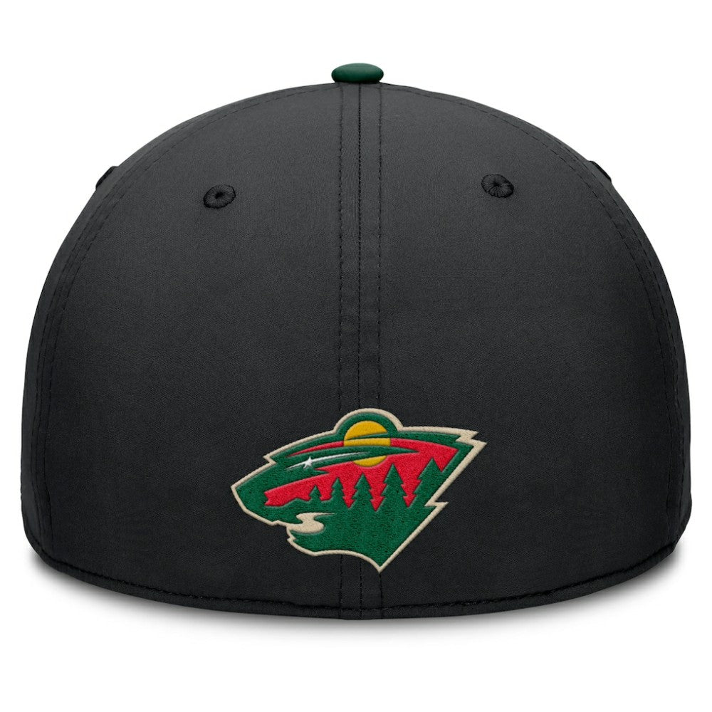 Minnesota Wild Fanatics Authentic Pro Rink Team Code Flex Hat - Black/Green | US 202498998