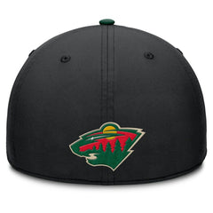 Minnesota Wild Fanatics Authentic Pro Rink Team Code Flex Hat - Black/Green | US 202498998