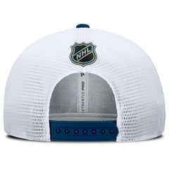 Seattle Kraken Fanatics Authentic Pro Rink Lockup Adjustable Trucker Hat - Deep Sea Blue/White | US 202499002