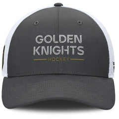 Vegas Golden Knights Fanatics Authentic Pro Rink Lockup Adjustable Trucker Hat - Gray/White | US 202499007