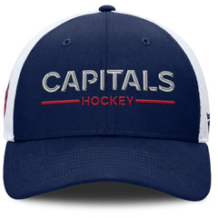 Washington Capitals Fanatics Authentic Pro Rink Lockup Adjustable Trucker Hat - Navy/White | US 202499008