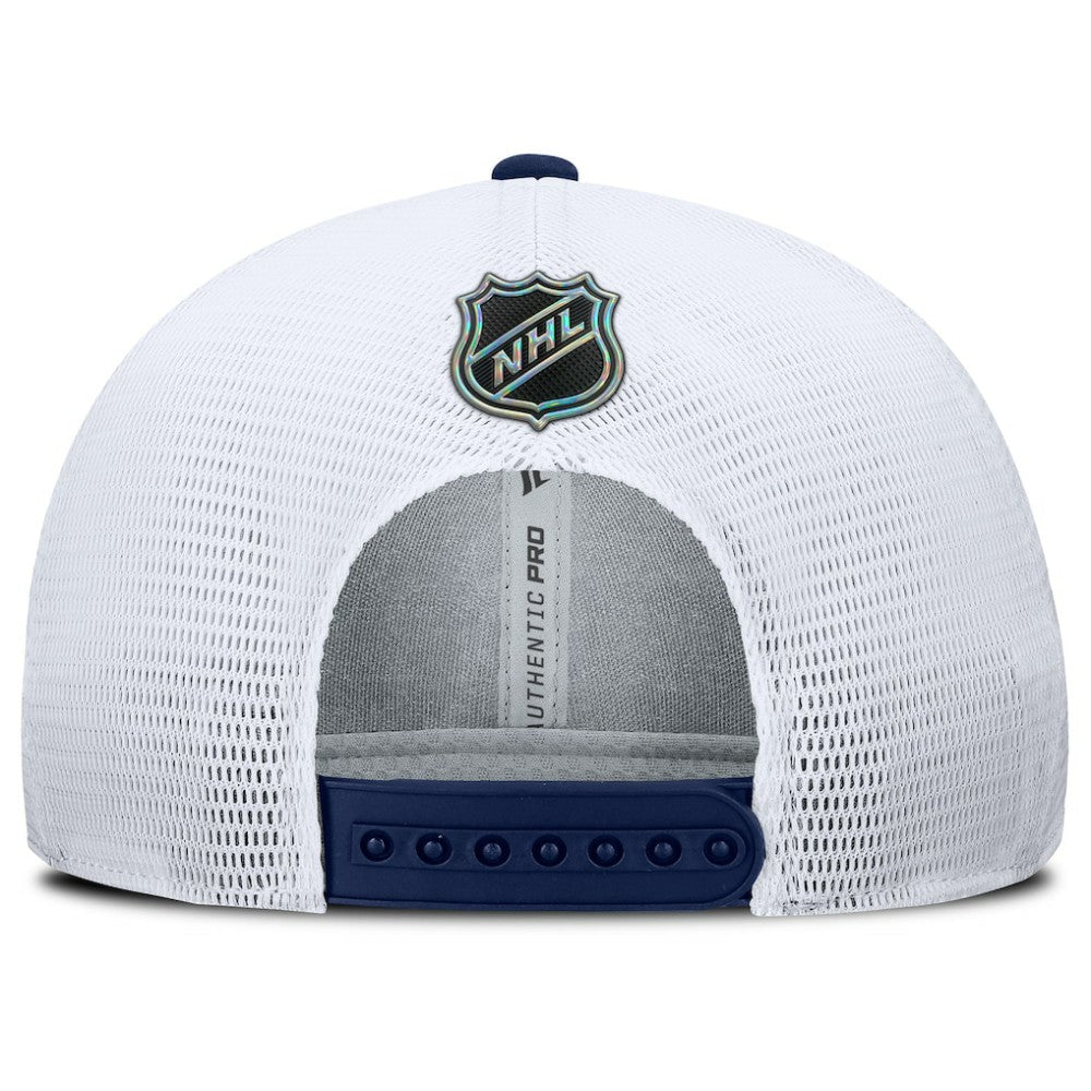 Washington Capitals Fanatics Authentic Pro Rink Lockup Adjustable Trucker Hat - Navy/White | US 202499008