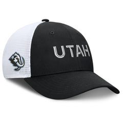 Utah Mammoth Fanatics Authentic Pro Rink Lockup Adjustable Trucker Hat - Black/White | US 202499012