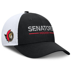 Ottawa Senators Fanatics Authentic Pro Rink Lockup Adjustable Trucker Hat - Black/White | US 202499013