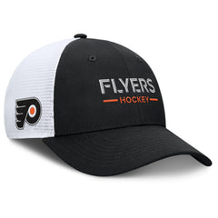 Philadelphia Flyers Fanatics Authentic Pro Rink Lockup Adjustable Trucker Hat - Black/White | US 202499015