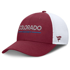 Colorado Avalanche Fanatics Authentic Pro Rink Lockup Adjustable Trucker Hat - Burgundy/White | US 202499019