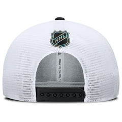 Chicago Blackhawks Fanatics Authentic Pro Rink Lockup Adjustable Trucker Hat - Black/White | US 202499022
