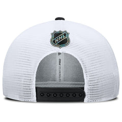 Boston Bruins Fanatics Authentic Pro Rink Lockup Adjustable Trucker Hat - Black/White | US 202499027