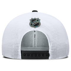 Los Angeles Kings Fanatics Authentic Pro Rink Lockup Adjustable Trucker Hat - Black/White | US 202499030