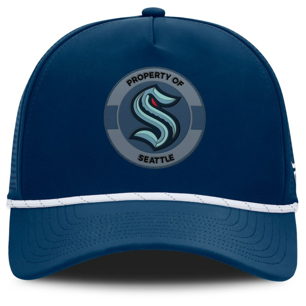 Seattle Kraken Fanatics Authentic Pro Rink Adjustable Hat - Deep Sea Blue | US 202499038