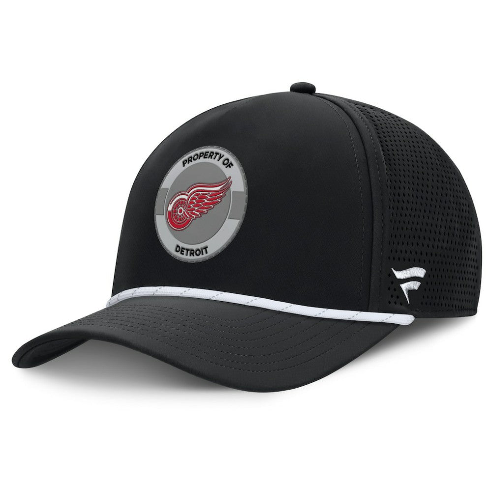 Detroit Red Wings Fanatics Authentic Pro Rink Adjustable Hat - Black | US 202499045