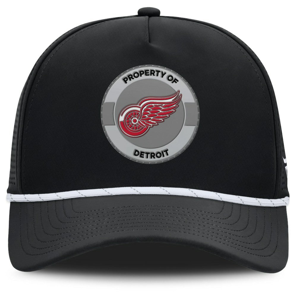 Detroit Red Wings Fanatics Authentic Pro Rink Adjustable Hat - Black | US 202499045
