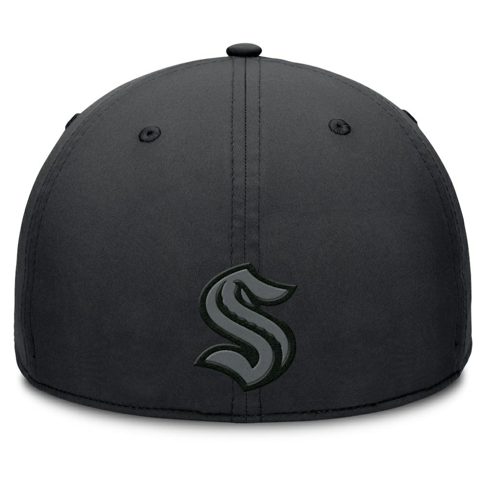 Seattle Kraken Fanatics Authentic Pro Road Team Code Flex Hat - Black | US 202499092