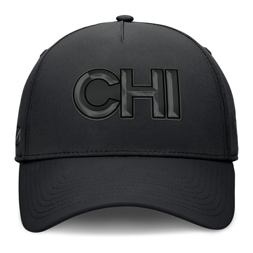 Chicago Blackhawks Fanatics Authentic Pro Road Team Code Flex Hat - Black | US 202499105