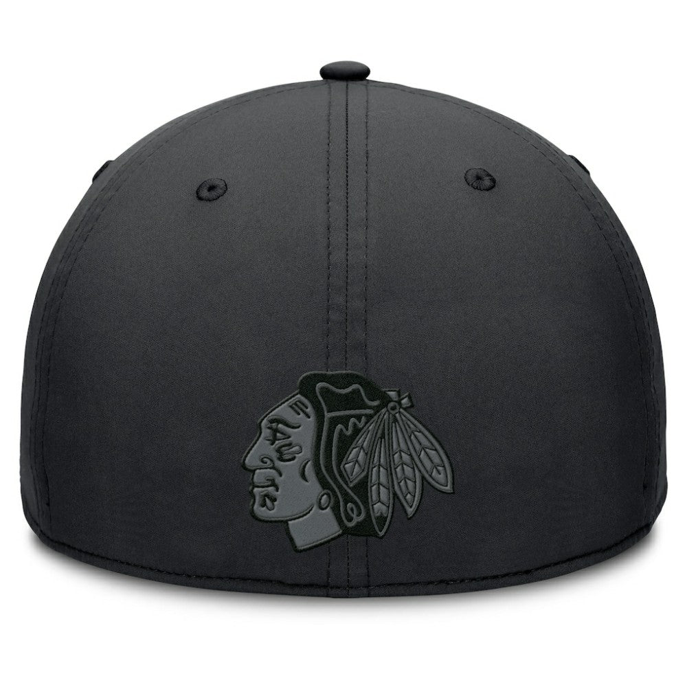 Chicago Blackhawks Fanatics Authentic Pro Road Team Code Flex Hat - Black | US 202499105