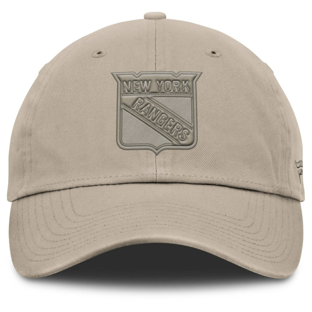 New York Rangers Fanatics Authentic Pro Road Adjustable Hat - Tan | US 202499138