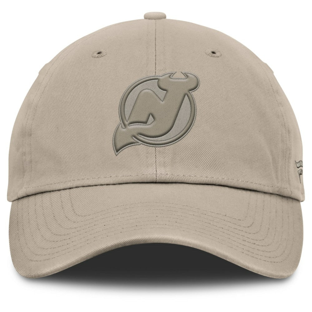 New Jersey Devils Fanatics Authentic Pro Road Adjustable Hat - Tan | US 202499139