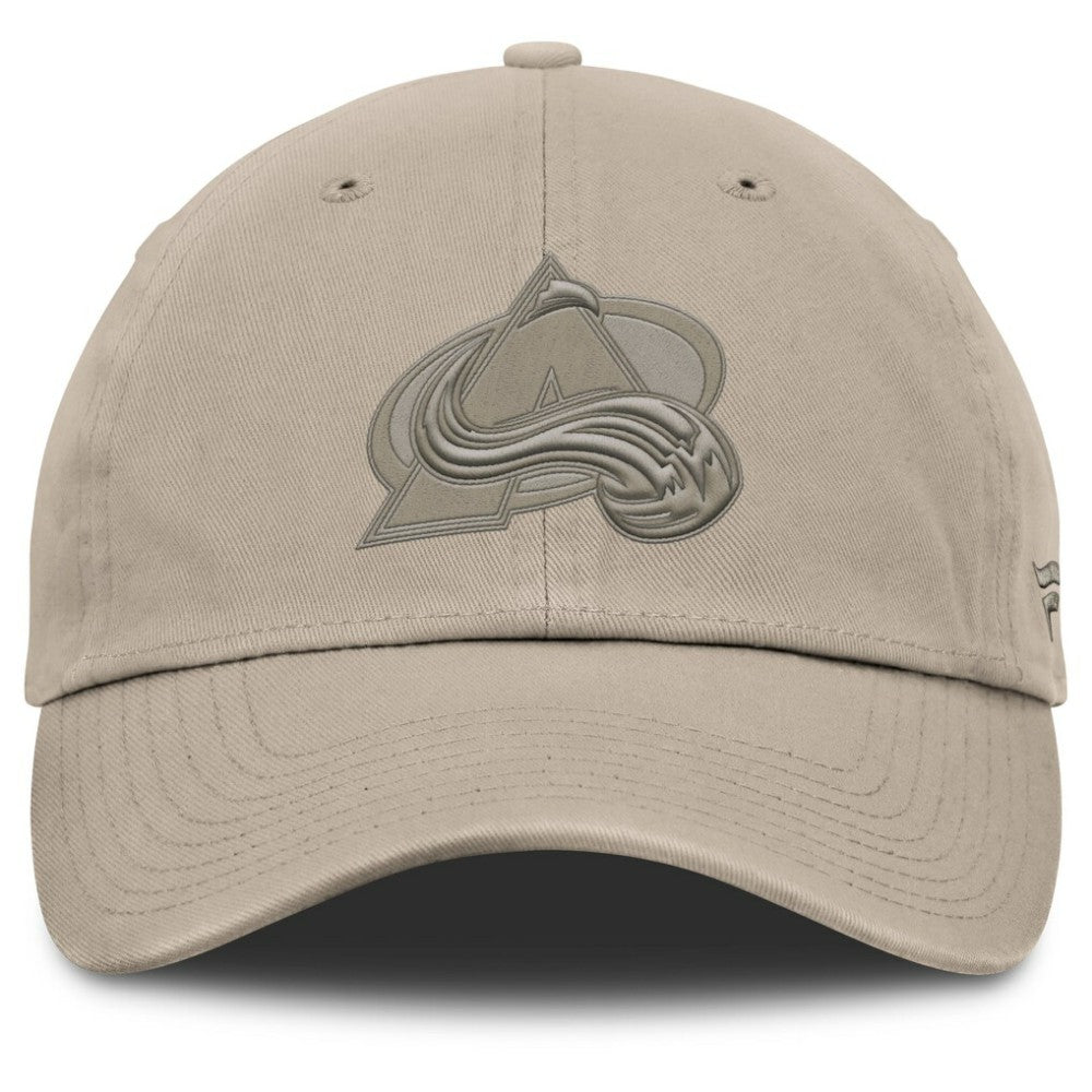 Colorado Avalanche Fanatics Authentic Pro Road Adjustable Hat - Tan | US 202499144