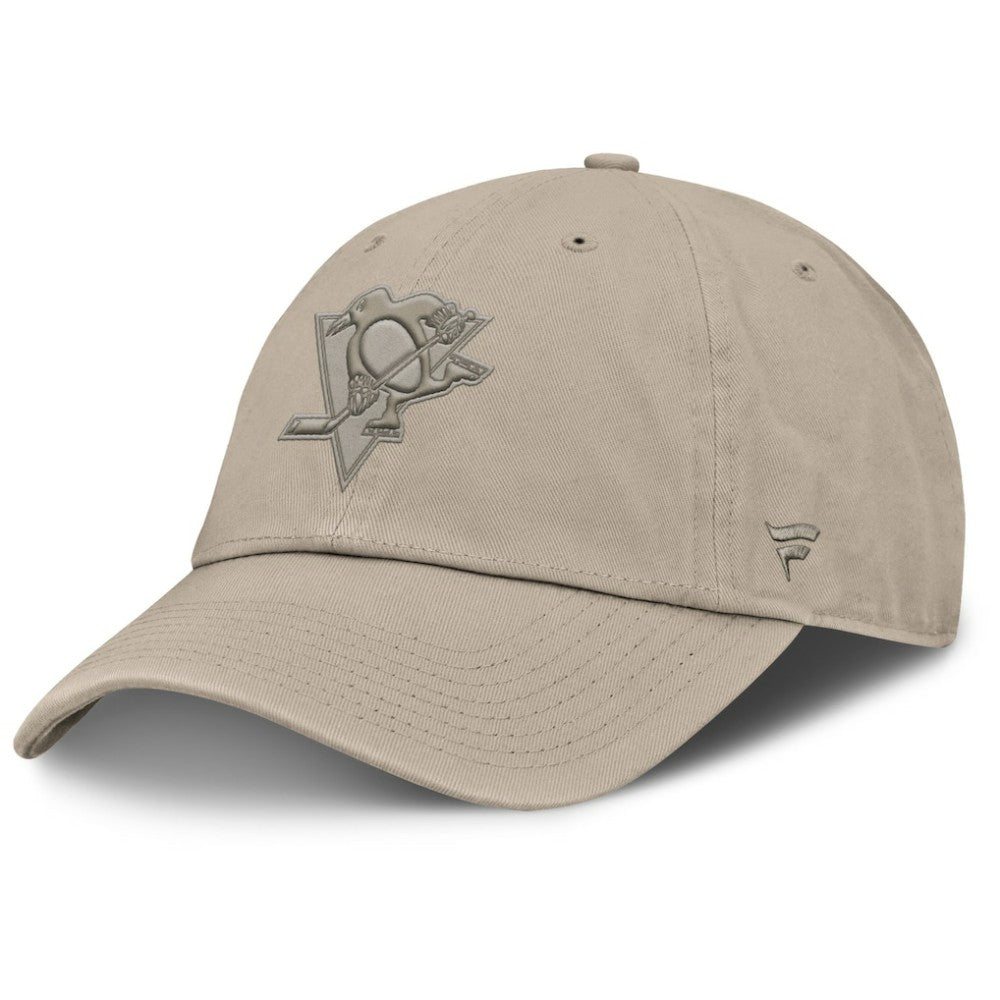 Pittsburgh Penguins Fanatics Authentic Pro Road Adjustable Hat - Tan | US 202499145