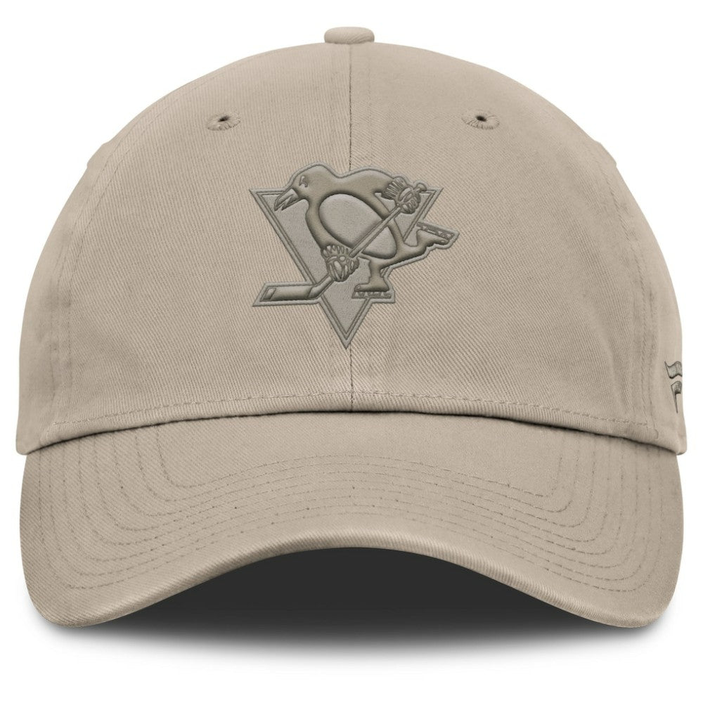 Pittsburgh Penguins Fanatics Authentic Pro Road Adjustable Hat - Tan | US 202499145