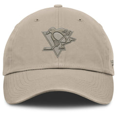 Pittsburgh Penguins Fanatics Authentic Pro Road Adjustable Hat - Tan | US 202499145