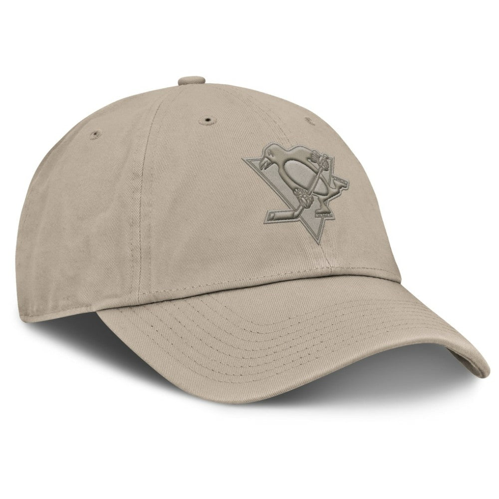 Pittsburgh Penguins Fanatics Authentic Pro Road Adjustable Hat - Tan | US 202499145