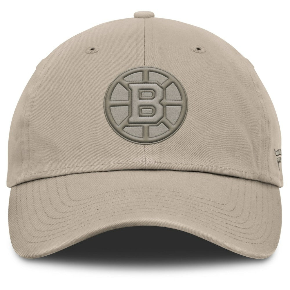 Boston Bruins Fanatics Authentic Pro Road Adjustable Hat - Tan | US 202499148