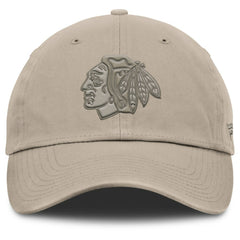 Chicago Blackhawks Fanatics Authentic Pro Road Adjustable Hat - Tan | US 202499153