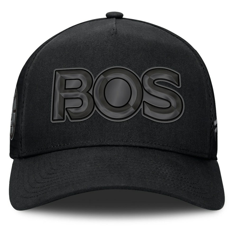 Boston Bruins Fanatics Authentic Pro Road Team Code Trucker Adjustable Hat - Black | US 202499160