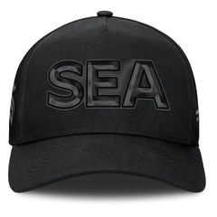 Seattle Kraken Fanatics Authentic Pro Road Team Code Trucker Adjustable Hat - Black | US 202499166