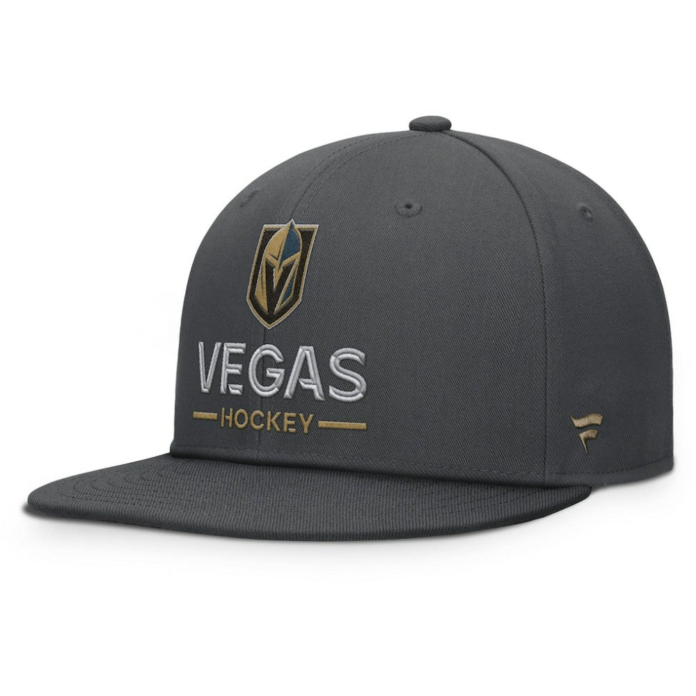 Vegas Golden Knights Fanatics Authentic Pro Rink Lockup Snapback Hat - Charcoal | US 202499169