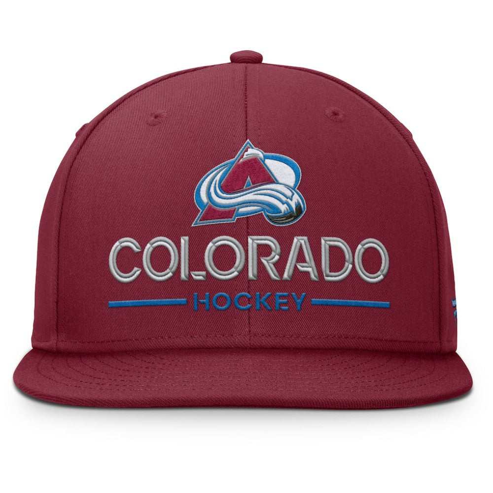 Colorado Avalanche Fanatics Authentic Pro Rink Lockup Snapback Hat - Burgundy | US 202499175
