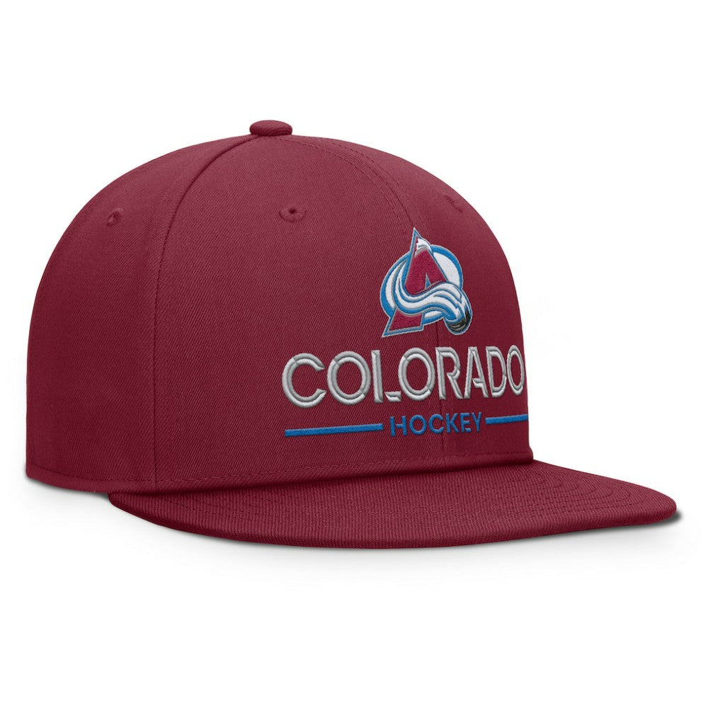 Colorado Avalanche Fanatics Authentic Pro Rink Lockup Snapback Hat - Burgundy | US 202499175