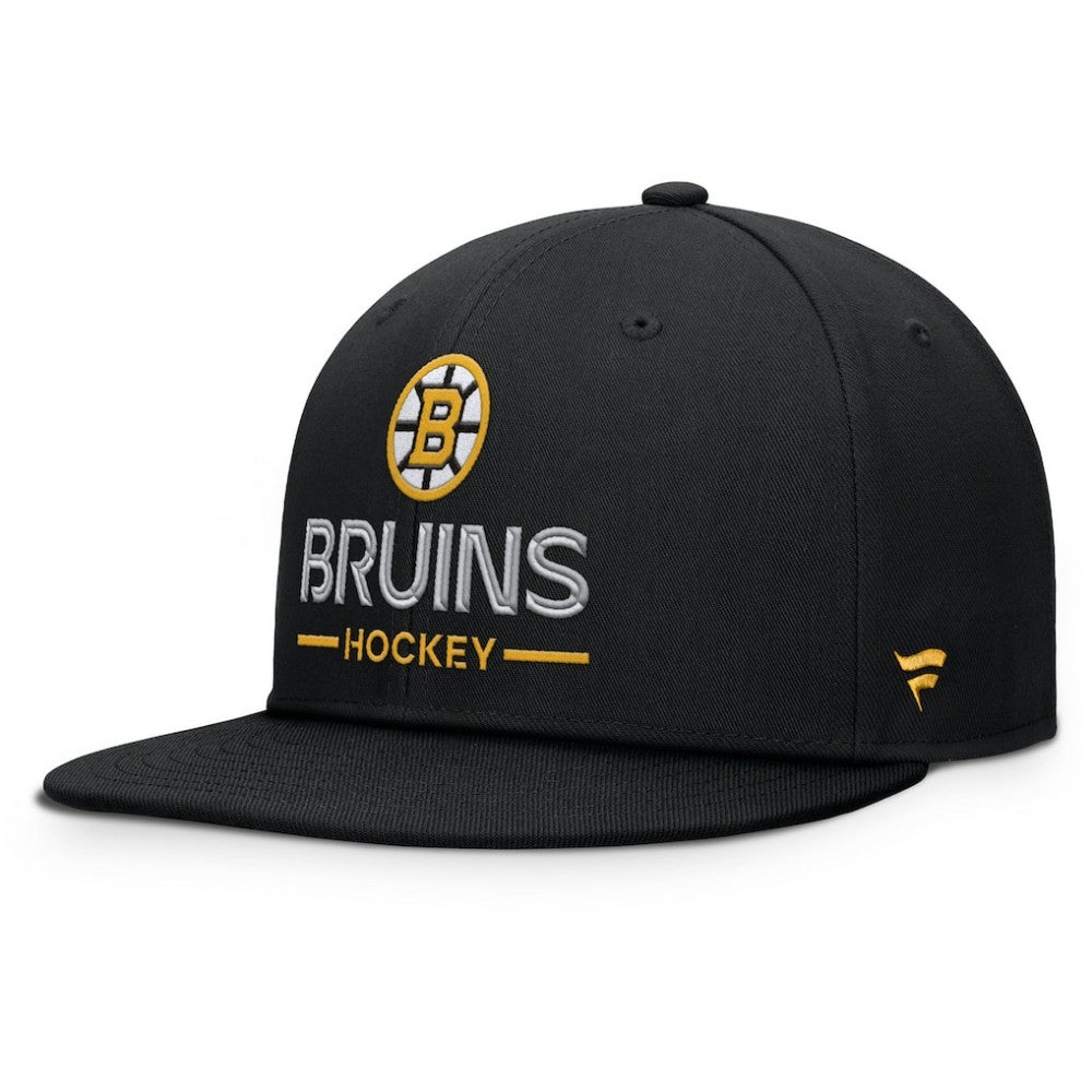 Boston Bruins Fanatics Authentic Pro Rink Lockup Snapback Hat - Black | US 202499176