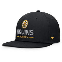 Boston Bruins Fanatics Authentic Pro Rink Lockup Snapback Hat - Black | US 202499176