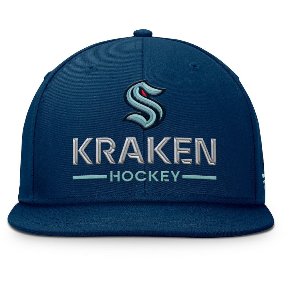 Seattle Kraken Fanatics Authentic Pro Rink Lockup Snapback Hat - Deep Sea Blue | US 202499178
