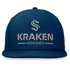 Seattle Kraken Fanatics Authentic Pro Rink Lockup Snapback Hat - Deep Sea Blue | US 202499178