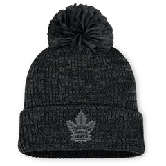 Toronto Maple Leafs Fanatics Women's Authentic Pro Road Cuffed Knit Hat with Pom - Black | US 202499263