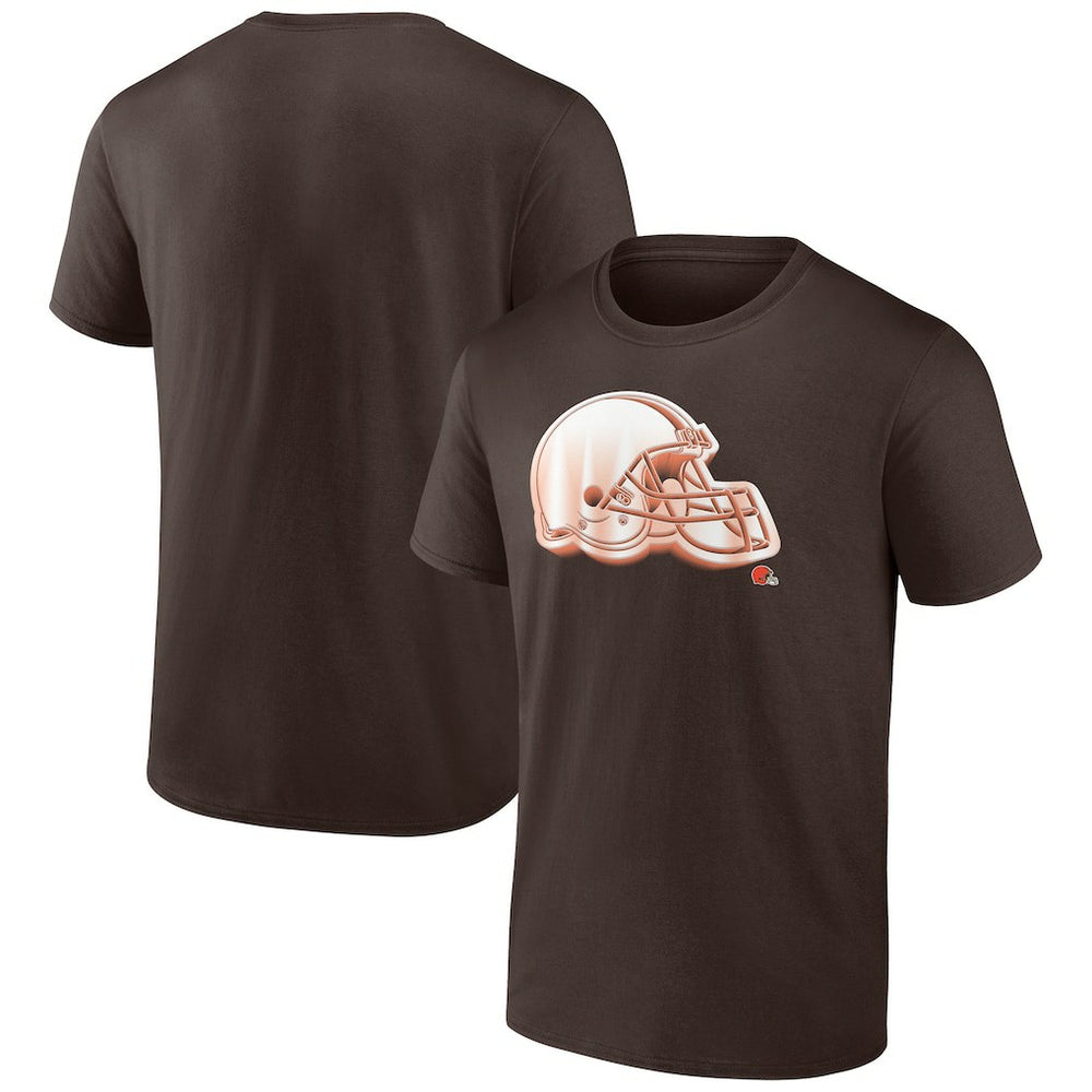 Cleveland Browns Chrome Dimension T-Shirt - Brown T-shirts