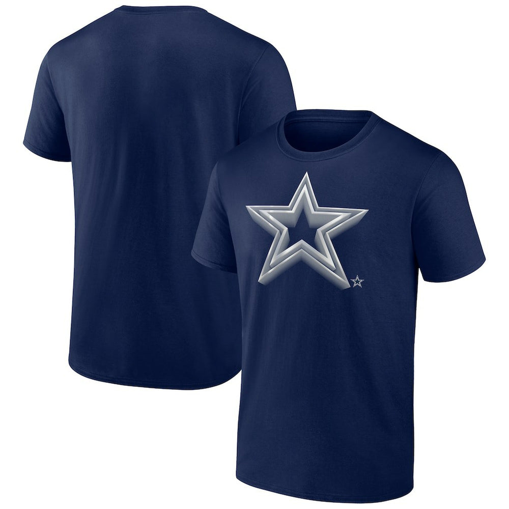 Dallas Cowboys Chrome Dimension T-Shirt - Navy T-shirts