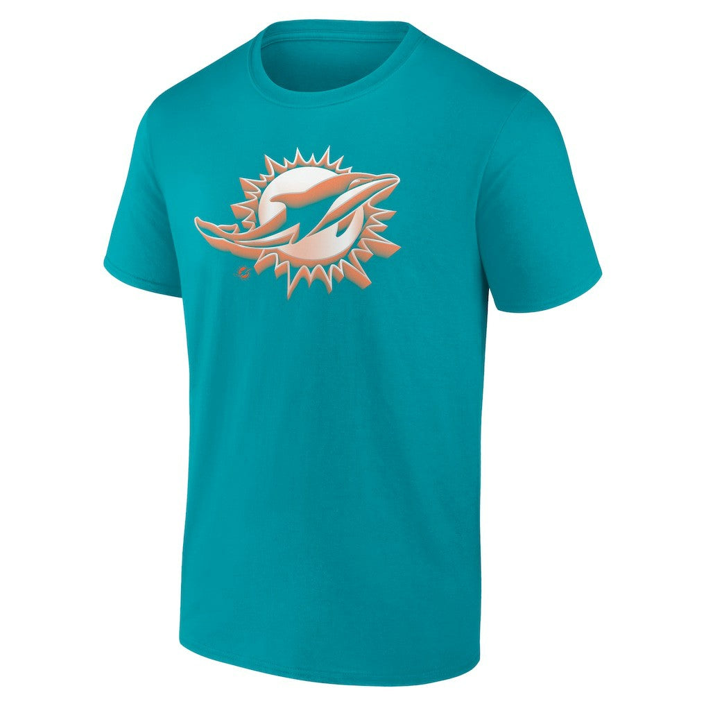 Miami Dolphins Chrome Dimension T-Shirt - Aqua T-shirts