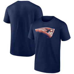 New England Patriots Chrome Dimension T-Shirt - Navy T-shirts