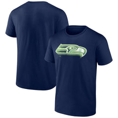 Seattle Seahawks Chrome Dimension T-Shirt - College Navy T-shirts