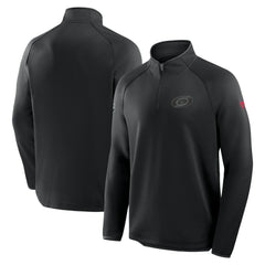 Carolina Hurricanes Fanatics Authentic Pro Tonal Rink Raglan Quarter-Zip Pullover - Black | US 202502645